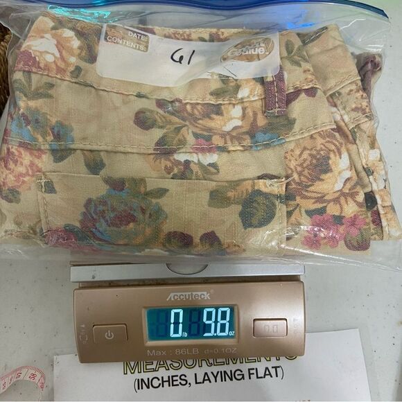 Vintage Mudd Size 9 Tan Floral Lightweight Denim Cottagecore Y2K 90s Romantic - Picture 9 of 9